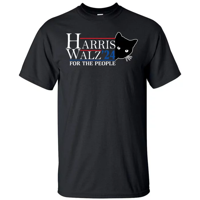 Harris Waltz 2024 For The People Cat Lady Kamala Harris 2024 Tall T-Shirt