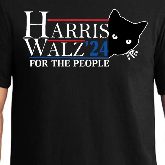 Harris Waltz 2024 For The People Cat Lady Kamala Harris 2024 Pajama Set