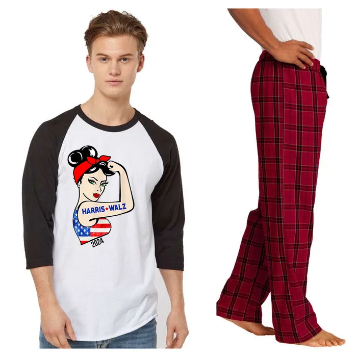 Harris Waltz 2024 Election Female Strong Raglan Sleeve Pajama Set