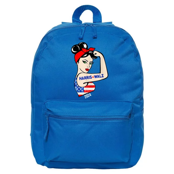 Harris Waltz 2024 Election Female Strong 16 in Basic Backpack