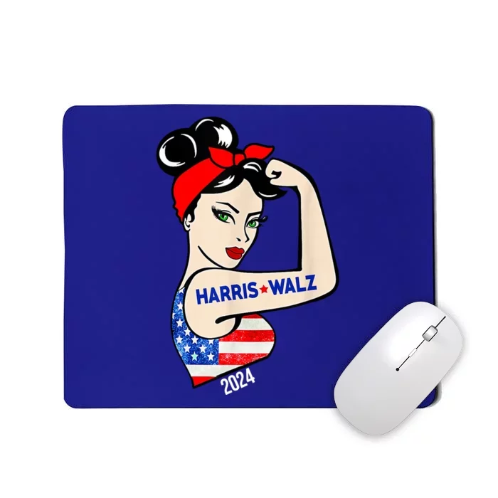 Harris Waltz 2024 Election Female Strong Mousepad