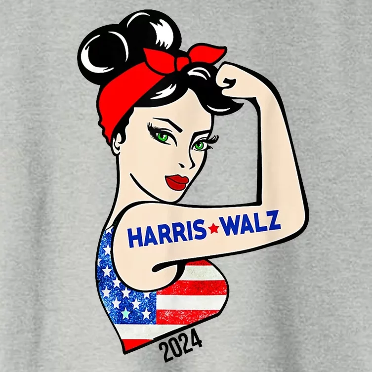 Harris Waltz 2024 Election Female Strong Women's Crop Top Tee