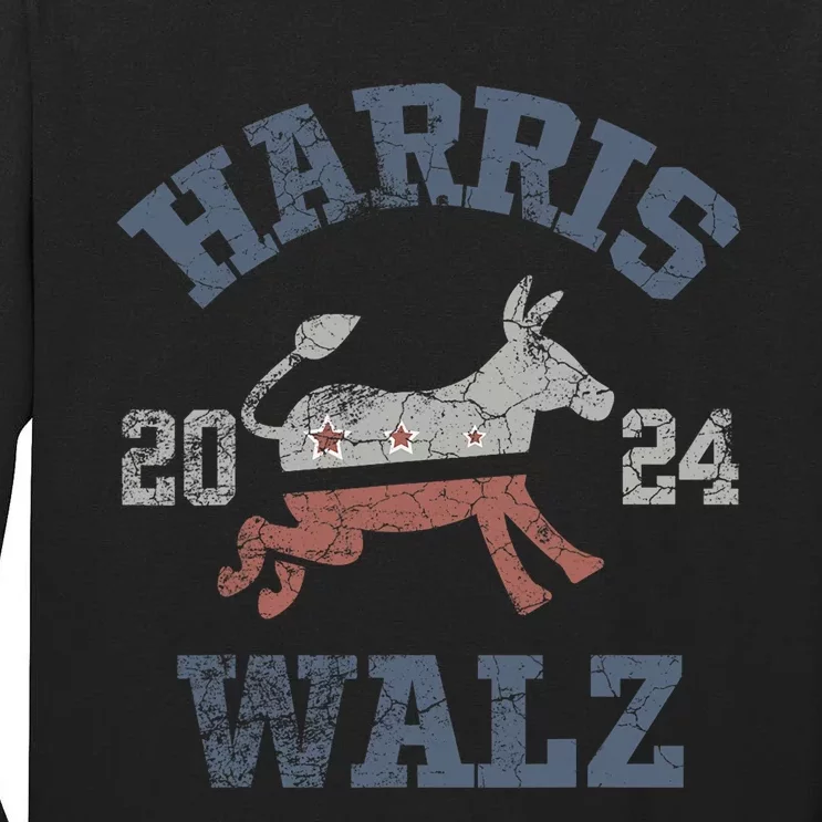 Harris Waltz 2024 Election Kamala Harris Tim Waltz 2024 Support Kamala Tall Long Sleeve T-Shirt