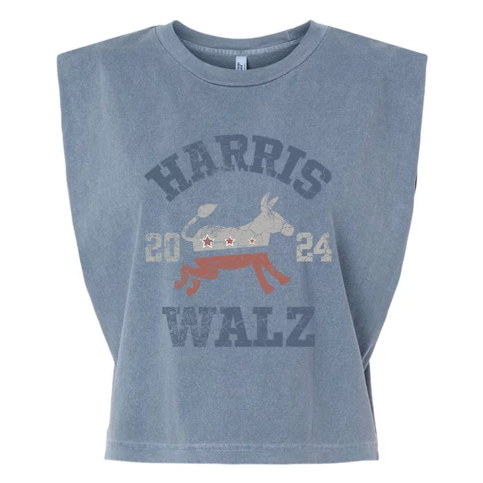 Harris Waltz 2024 Election Kamala Harris Tim Waltz 2024 Support Kamala Garment-Dyed Women's Muscle Tee