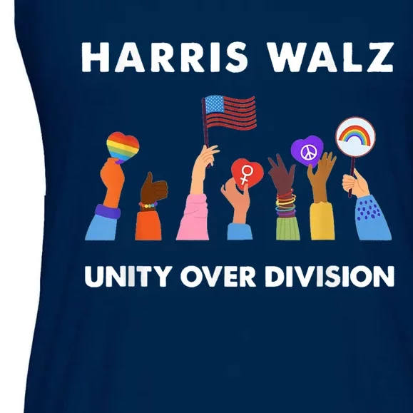 Harris Waltz 2024 Unity Over Division Ladies Essential Flowy Tank