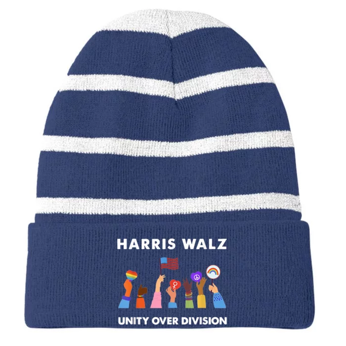 Harris Waltz 2024 Unity Over Division Striped Beanie with Solid Band