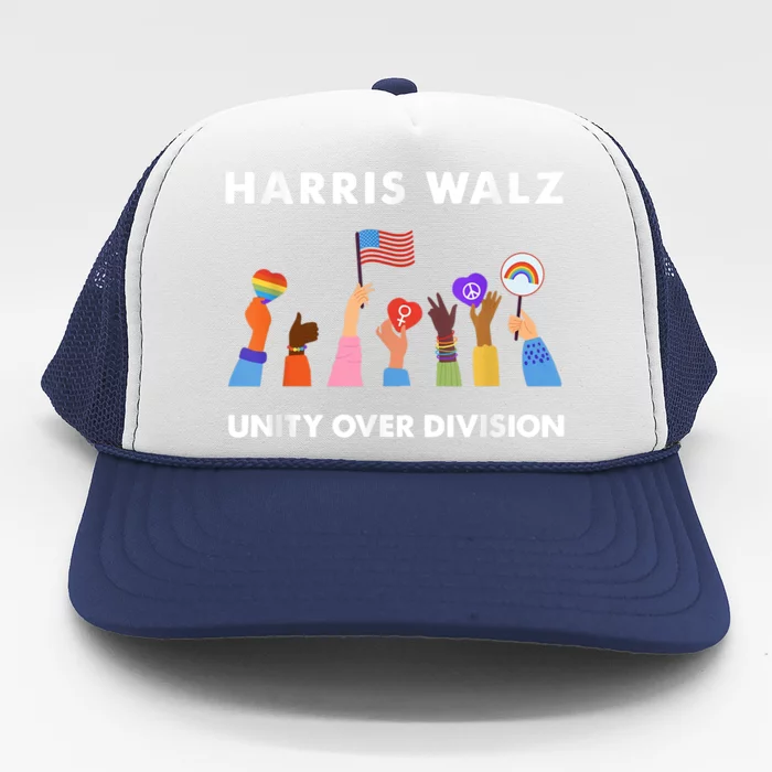 Harris Waltz 2024 Unity Over Division Trucker Hat