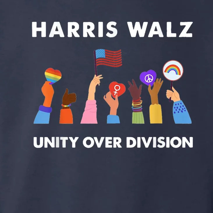 Harris Waltz 2024 Unity Over Division Toddler Hoodie