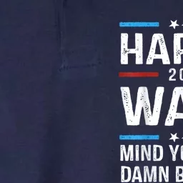 Harris Walz 2024 Mind Your Own Damn Business Softstyle Adult Sport Polo