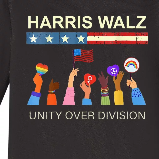 Harris Waltz 2024 Unity Over Division Baby Long Sleeve Bodysuit