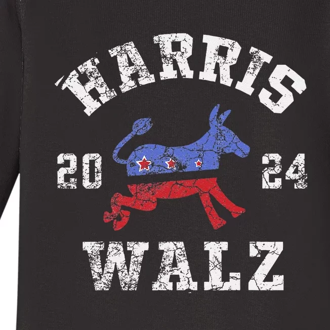 Harris Walz 2024 Election Kamala Harris Tim Waltz 2024 Gift Baby Long Sleeve Bodysuit