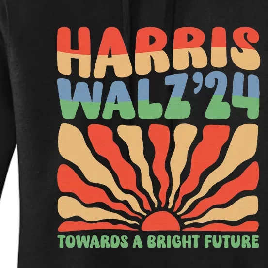 Harris Walz 24 Towards A Bright Future Women's Pullover Hoodie