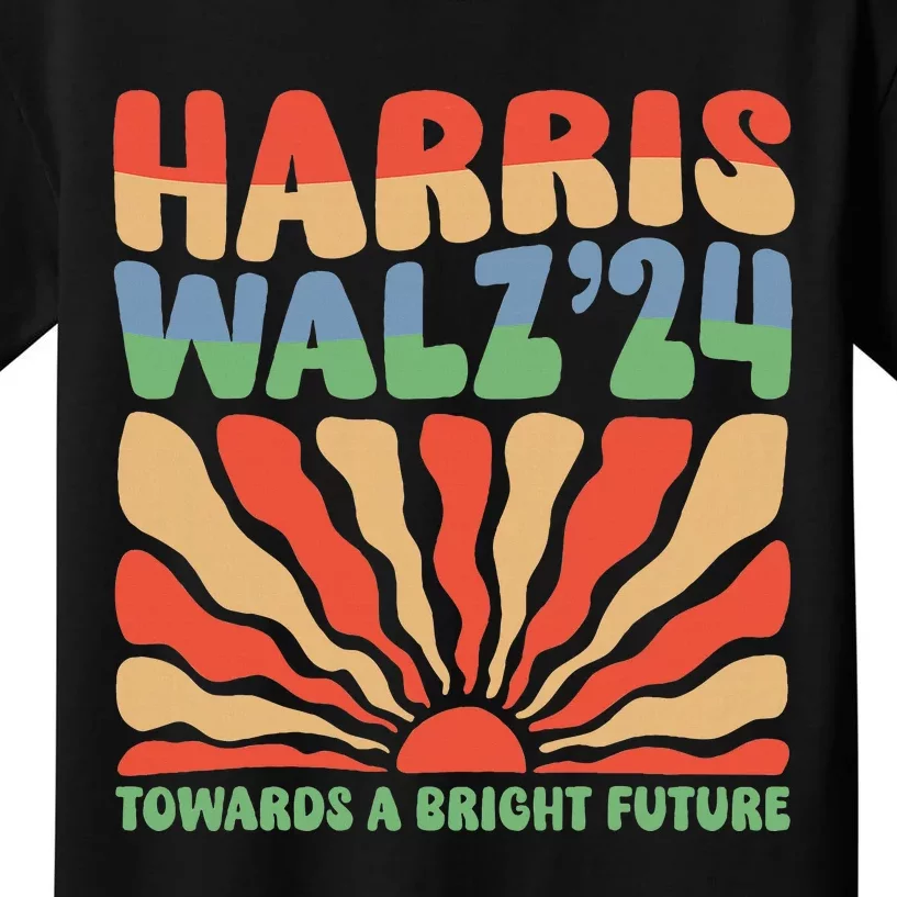 Harris Walz 24 Towards A Bright Future Kids T-Shirt