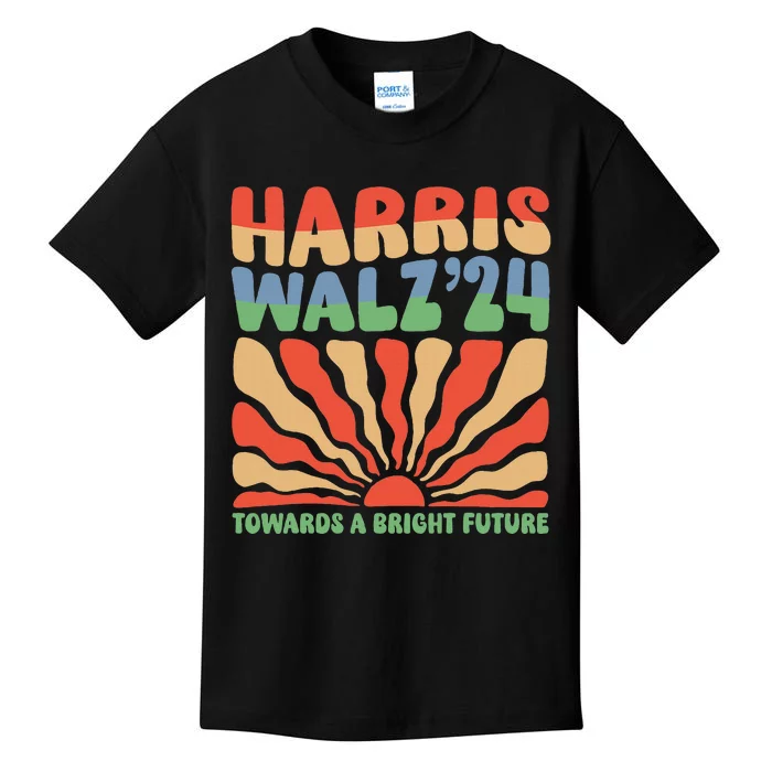 Harris Walz 24 Towards A Bright Future Kids T-Shirt