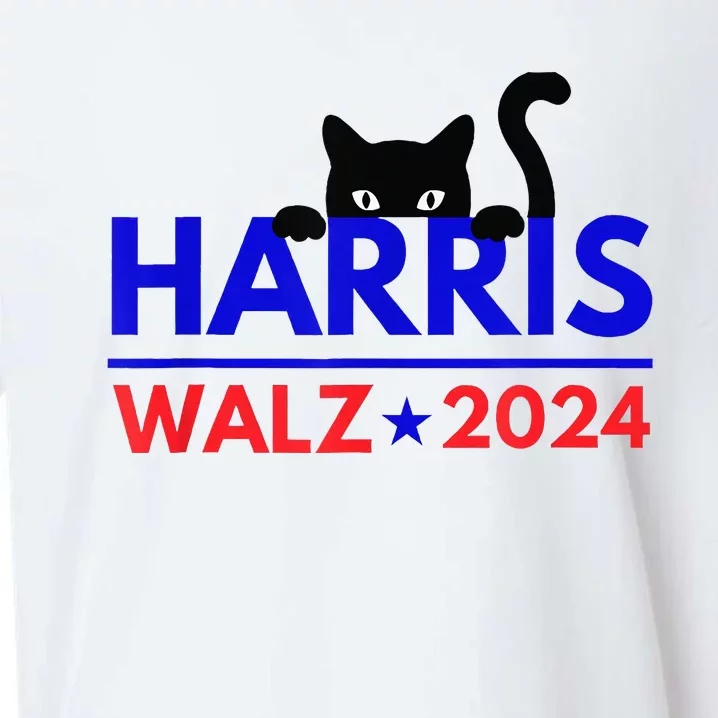 Harris Walz 2024 Funny Cat Election Kamala Sueded Cloud Jersey T-Shirt