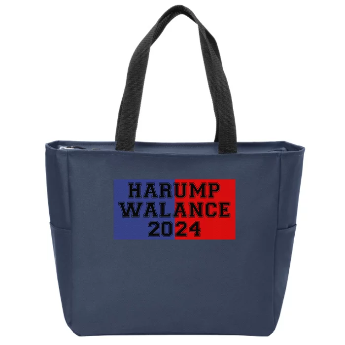 Harump Walance 2024 Harris Trump Walz Vance Funny 2024 Zip Tote Bag