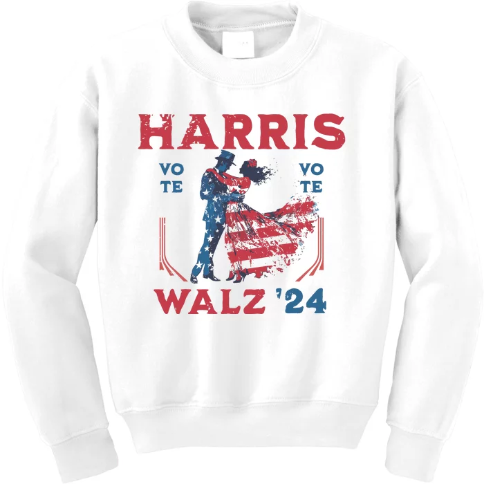 Harris Walz 2024 Vote Kids Sweatshirt