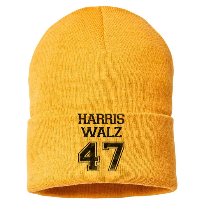 Harris Walz 2024 Campaign For President Vintage Harris Waltz Sustainable Knit Beanie