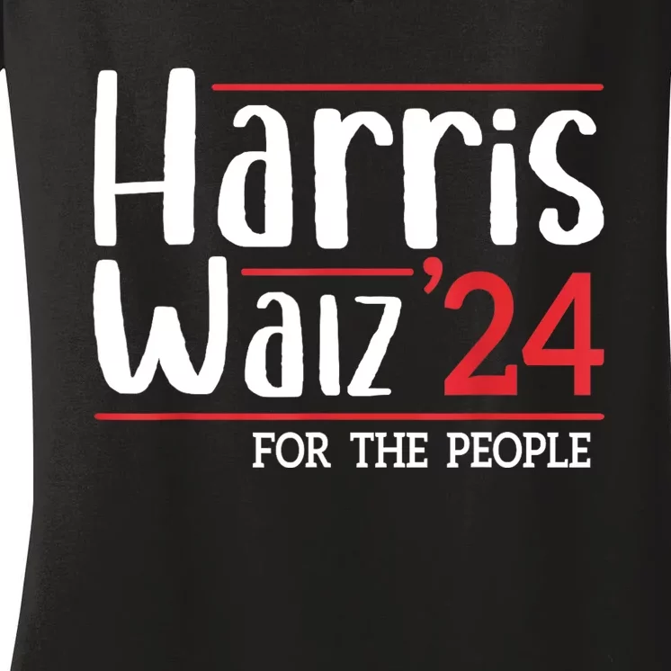 Harris Walz 2024 Harris Waltz 2024 Women's V-Neck T-Shirt