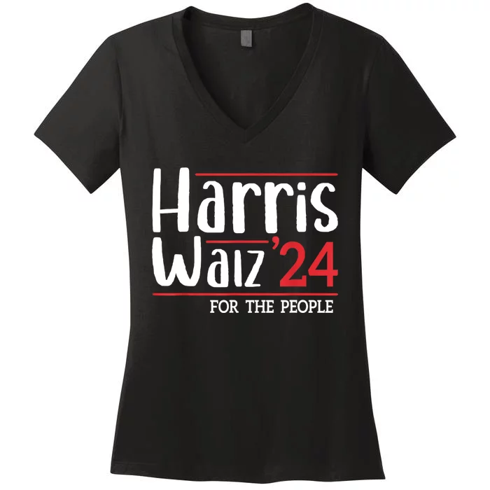 Harris Walz 2024 Harris Waltz 2024 Women's V-Neck T-Shirt