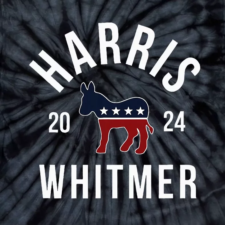 Harris Whitmer 2024 Vote Kamala Harris Gretchen Whitmer 24 Tie-Dye T-Shirt