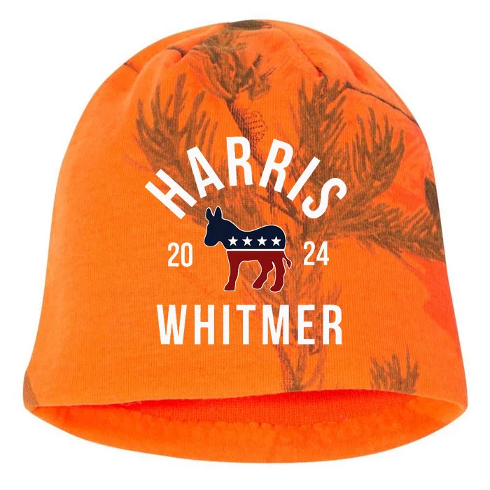 Harris Whitmer 2024 Vote Kamala Harris Gretchen Whitmer 24 Kati - Camo Knit Beanie