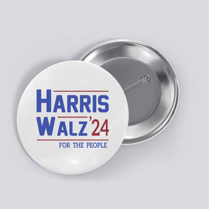 Harris Walz 2024 President American Flag Kamala Harris Waltz Button