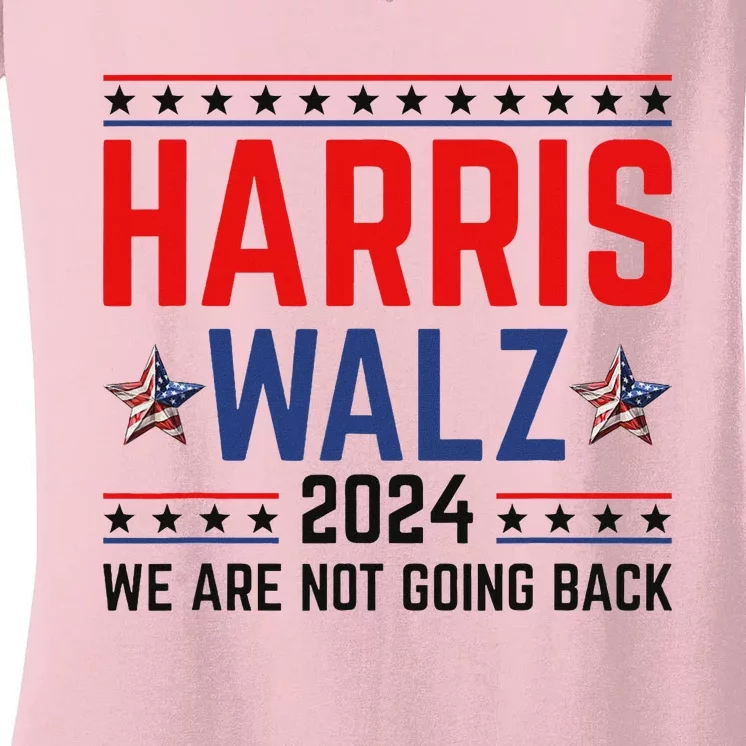 Harris Waltz 2024 Kamala Tim Election Campaign Art Women's V-Neck T-Shirt