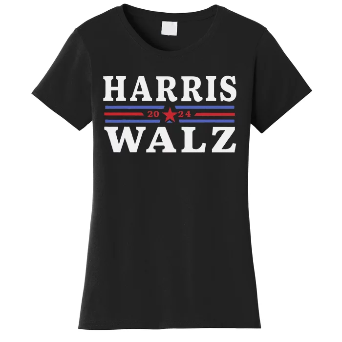 Harris Waltz 2024 Election Kamala Harris Tim Waltz 2024 Gift Women's T-Shirt