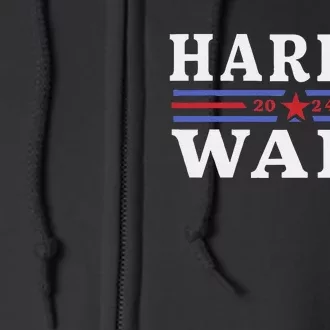 Harris Waltz 2024 Election Kamala Harris Tim Waltz 2024 Gift Full Zip Hoodie