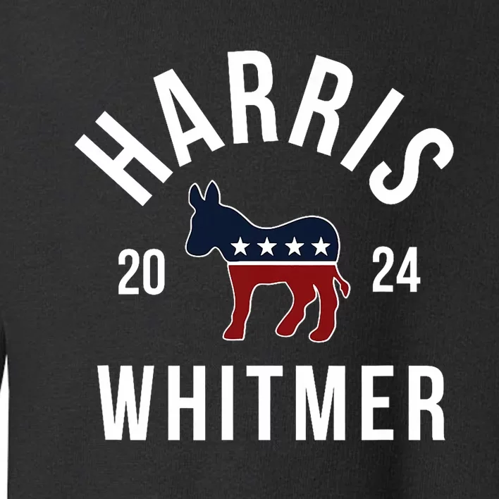 Harris Whitmer 2024 Vote Kamala Harris Gretchen Whitmer 24 Toddler Sweatshirt