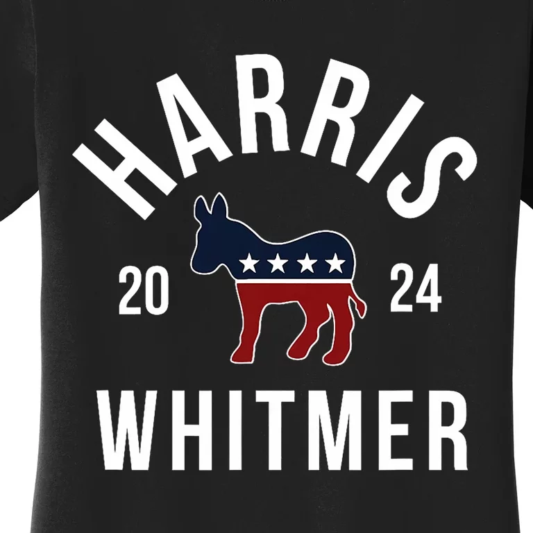 Harris Whitmer 2024 Vote Kamala Harris Gretchen Whitmer 24 Women's T-Shirt