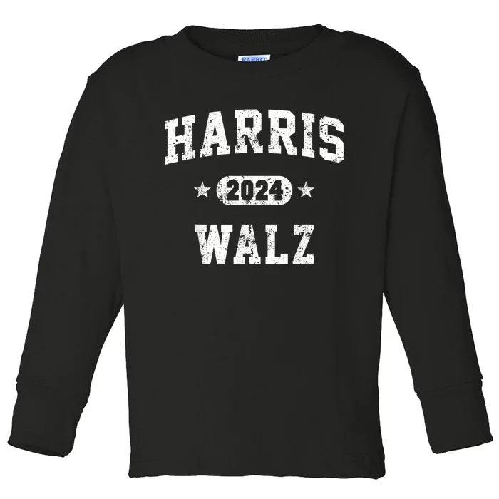 Harris Waltz 2024 Team Harris Walz 2024 Toddler Long Sleeve Shirt