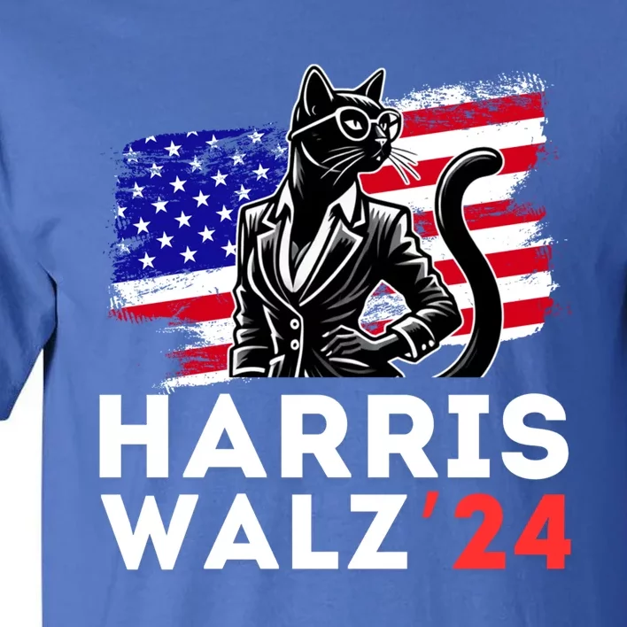 Harris Walz 2024 Coool Cat Election Kamala Harris Tim Waltz Gift Tall T-Shirt