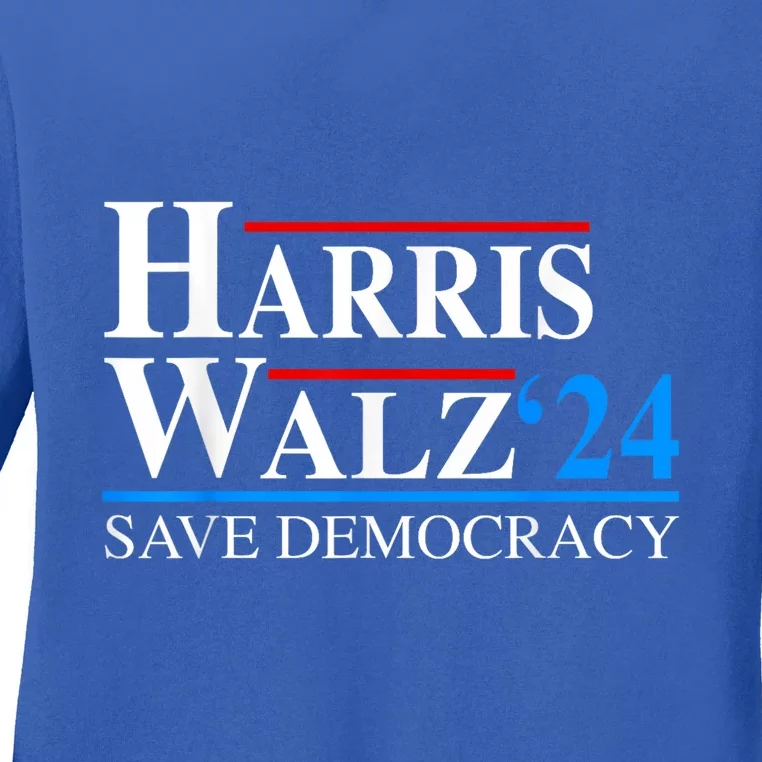 Harris Waltz 2024 Vice President Kamala Harris Tim Walz 2024 Ladies Long Sleeve Shirt