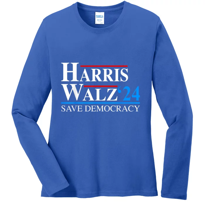 Harris Waltz 2024 Vice President Kamala Harris Tim Walz 2024 Ladies Long Sleeve Shirt