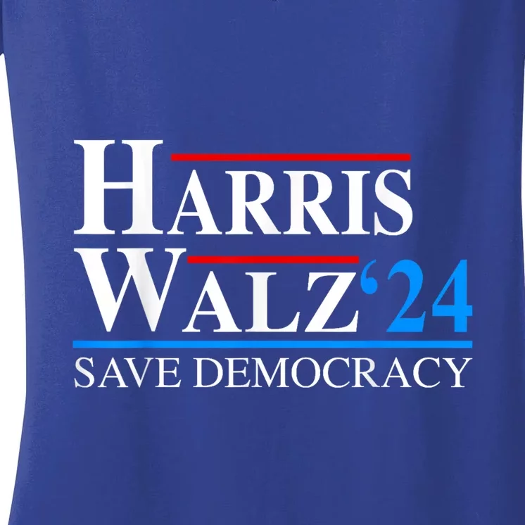 Harris Waltz 2024 Vice President Kamala Harris Tim Walz 2024 Women's V-Neck T-Shirt