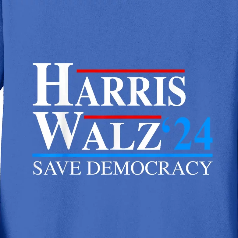 Harris Waltz 2024 Vice President Kamala Harris Tim Walz 2024 Kids Long Sleeve Shirt