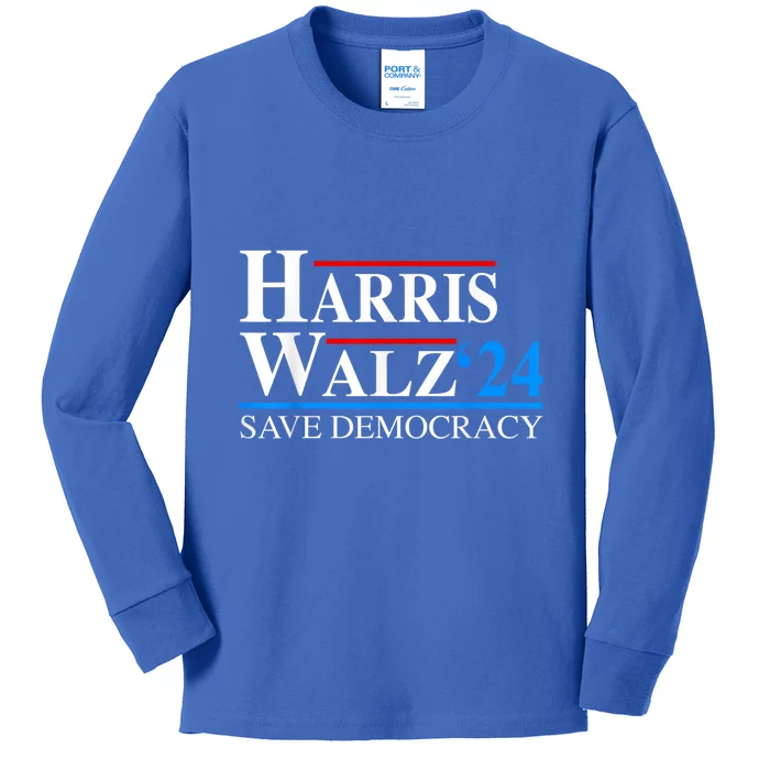 Harris Waltz 2024 Vice President Kamala Harris Tim Walz 2024 Kids Long Sleeve Shirt