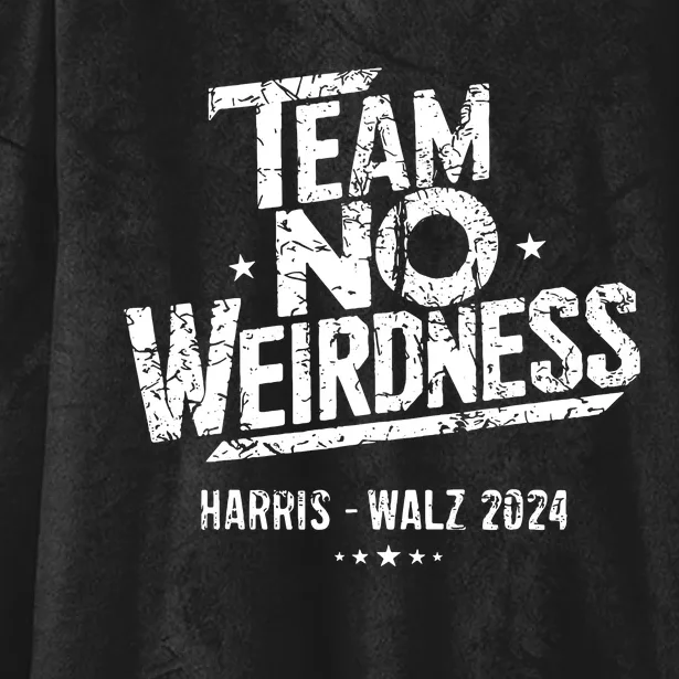 Harris Walz 2024 Team No Weirdness Funny Kamala Tim Waltz Hooded Wearable Blanket