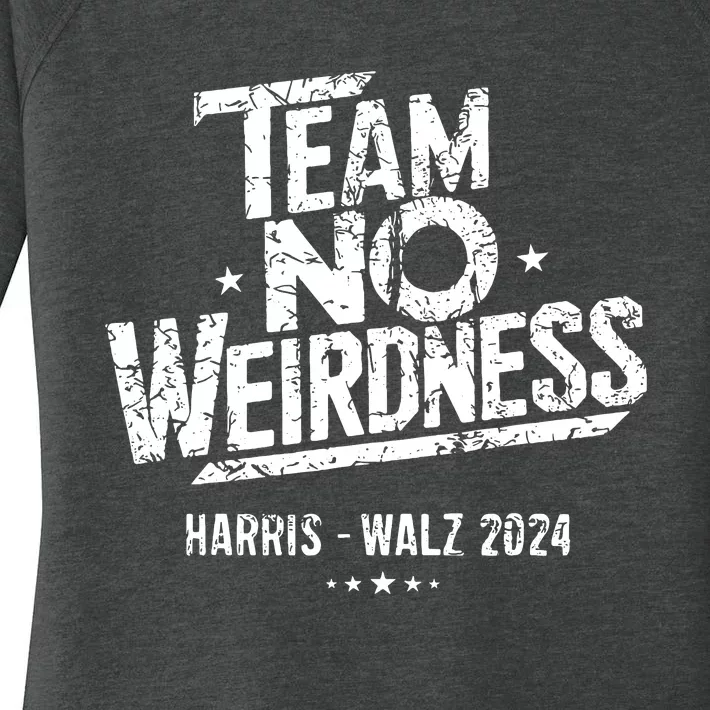 Harris Walz 2024 Team No Weirdness Funny Kamala Tim Waltz Women's Perfect Tri Tunic Long Sleeve Shirt