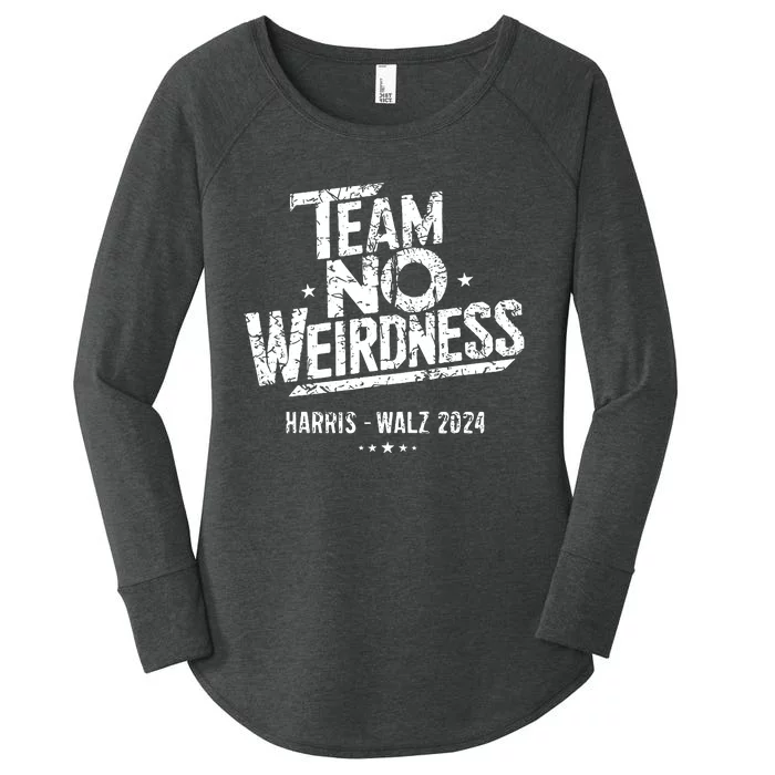 Harris Walz 2024 Team No Weirdness Funny Kamala Tim Waltz Women's Perfect Tri Tunic Long Sleeve Shirt