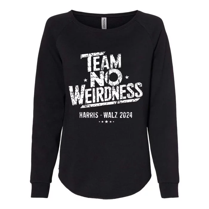 Harris Walz 2024 Team No Weirdness Funny Kamala Tim Waltz Womens California Wash Sweatshirt