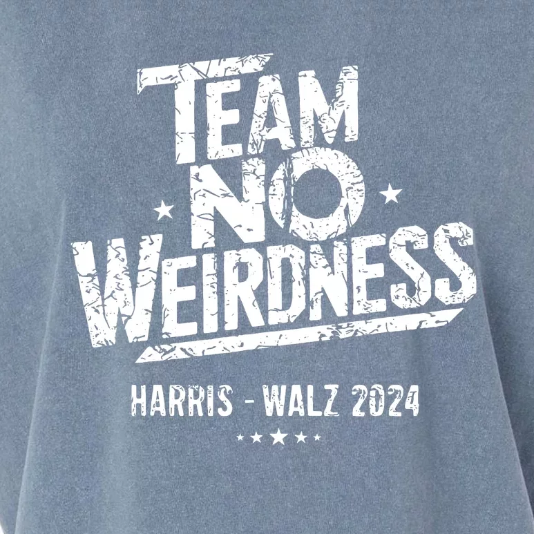 Harris Walz 2024 Team No Weirdness Funny Kamala Tim Waltz Garment-Dyed Women's Muscle Tee