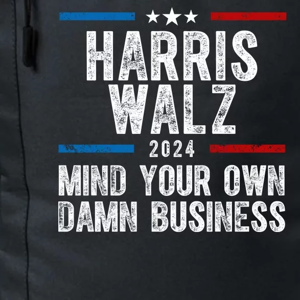 Harris Walz 2024 Mind Your Own Damn Business Daily Commute Backpack