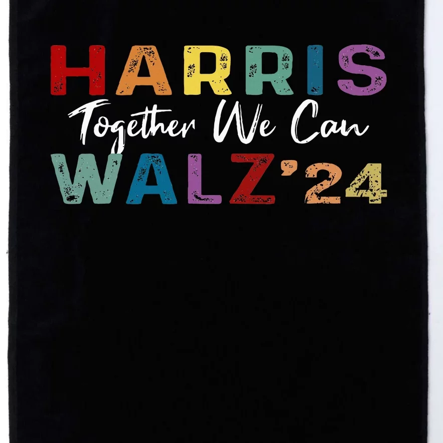 Harris Walz 2024 Election Kamala Harris Tim Waltz 2024 Platinum Collection Golf Towel