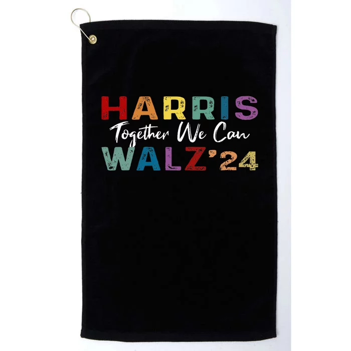 Harris Walz 2024 Election Kamala Harris Tim Waltz 2024 Platinum Collection Golf Towel