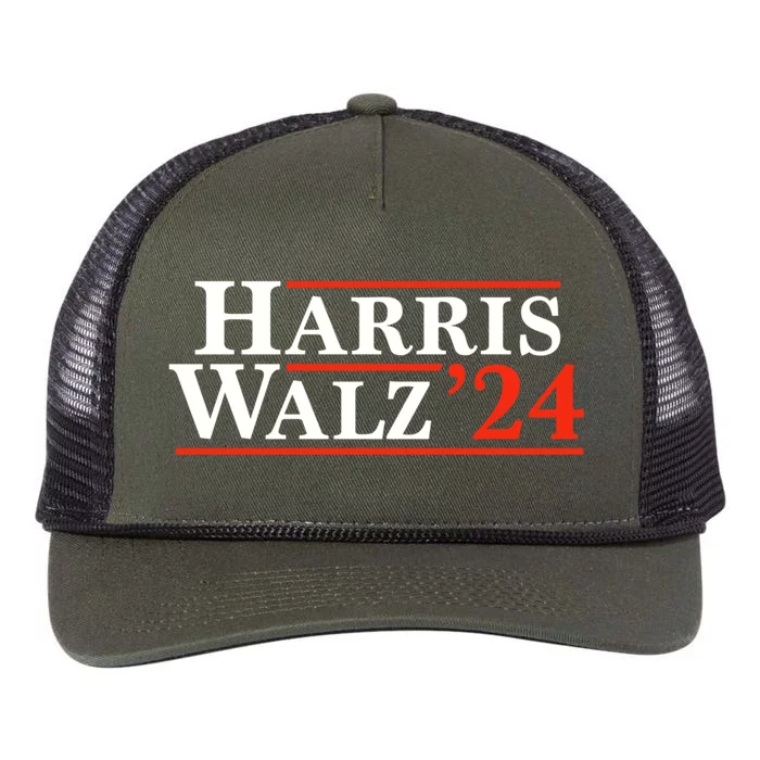 Harris Walz 24 Classic Campaign Election Cute Gift Retro Rope Trucker Hat Cap