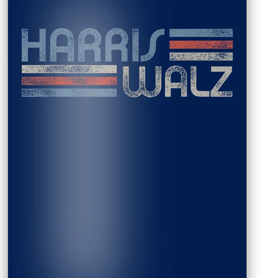 Harris Walz 2024 Retro Faded Stripes Harris Waltz 2024 Poster