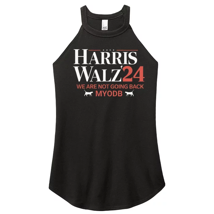 Harris Walz 2024 WeRe Not Going Back Myodb Women’s Perfect Tri Rocker Tank